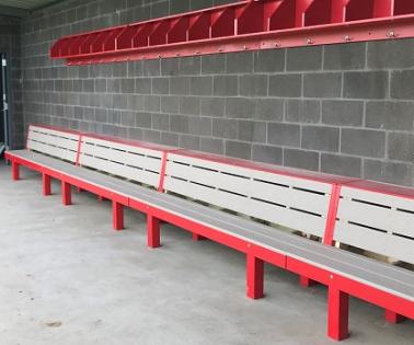 MLB style dugout bench